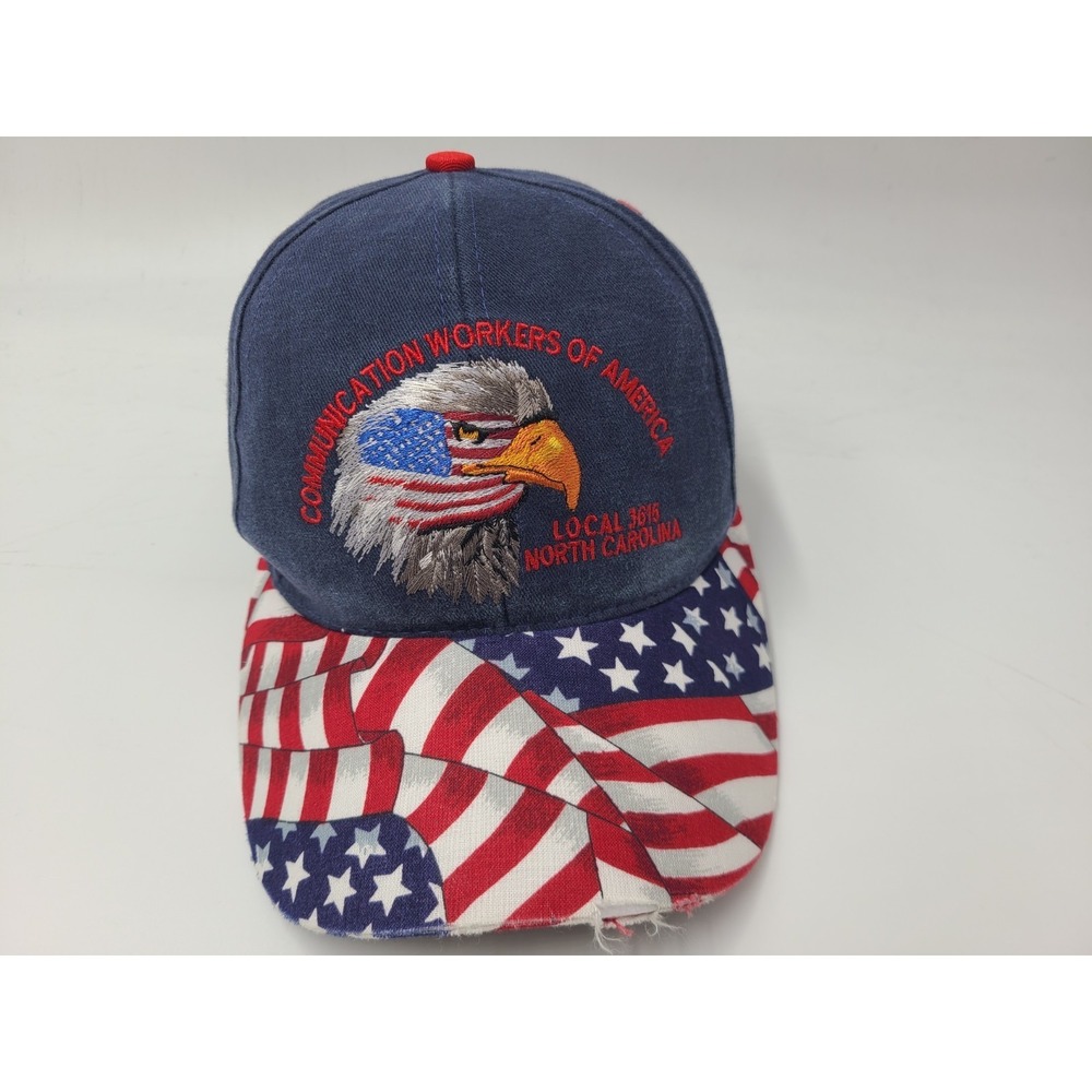 Vtg Communication Workers of America Local 3615 North Carolina Distress Hat Cap